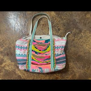 America and Beyond Large handbeaded  Tote